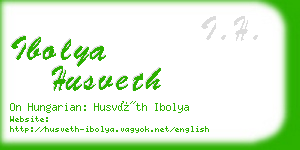 ibolya husveth business card